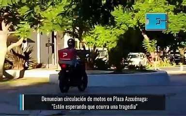 Denuncian circulación de motos en Plaza Azcuénaga: "Están esperando que ocurra una tragedia"