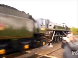 Train spotter almost killed by high speed train