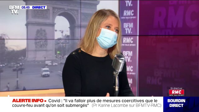 Covid-19: l'infectiologue Karine Lacombe estime qu'il faudra plus de mesures coercitives que le couvre-feu localement