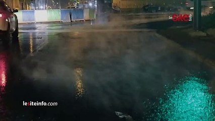 _دخان وسائل غريب يخرج من الأرض بالحي الصناعي البرنوصي في _كازا