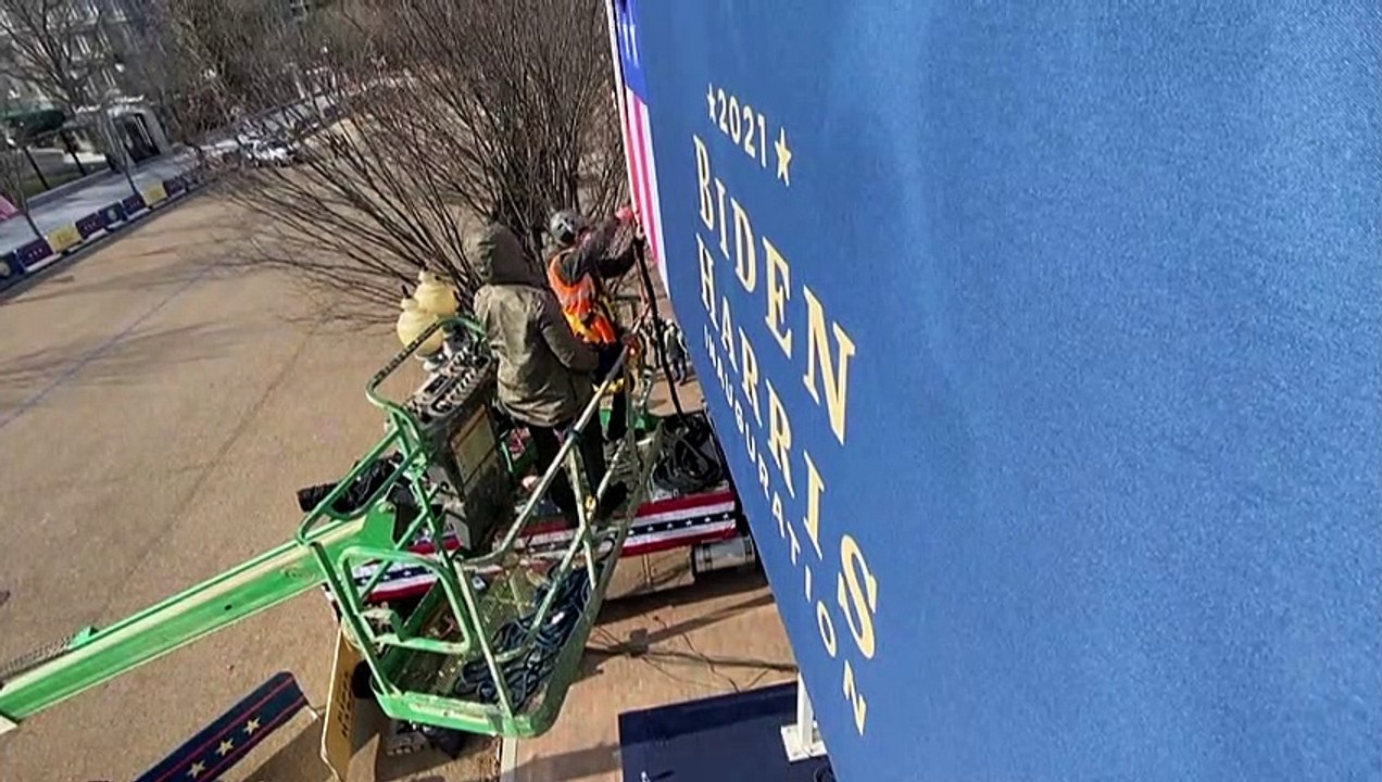 Stabwechsel an Joe Biden: Washington feiert seine Demokratie - vor leeren Rängen