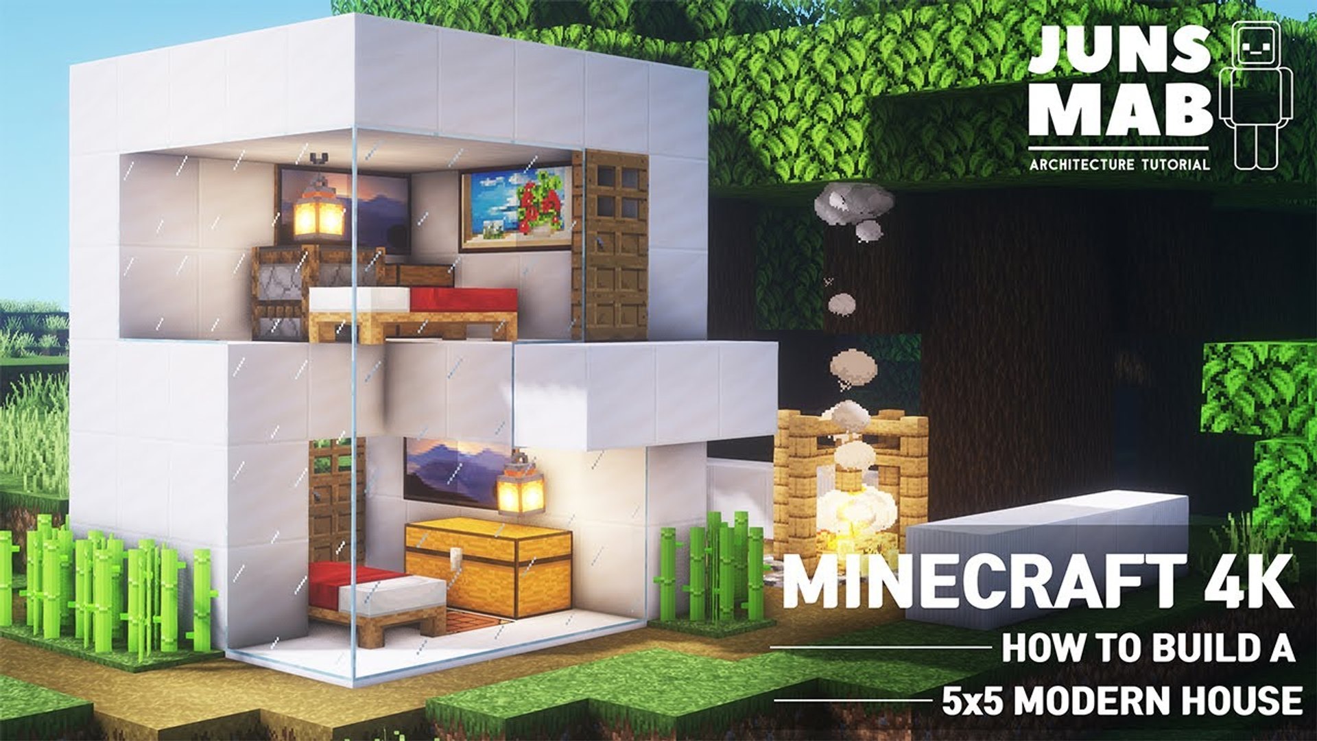 Minecraft 5x5 Modern House Tutorial How To Build A House In Minecraft 121 Video Dailymotion