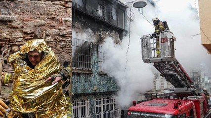 Fatih'te 2 katlı bina alaevlere teslim oldu