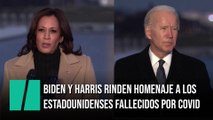 Joe Biden y Kamala Harris rinden homenaje a los estadounidenses fallecidos por covid-19