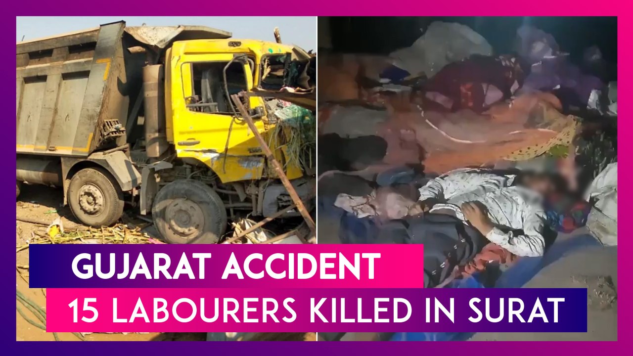 Gujarat Accident: 15 Labourers Killed By Speeding Truck In Surat, 4-Month-Old Girl Survives; PM Narendra Modi Expresses Grief