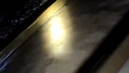 Flooding transforms rail line into fast-moving stream