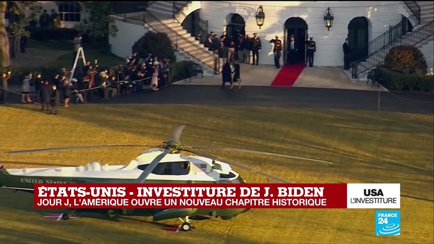 EN IMAGES - Etats-Unis : Donald et Mélania Trump quittent la Maison Blanche avant l'investiture de Joe Biden