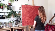 I painted myself underwater Oil Painting Time Lapse Realistic Underwater