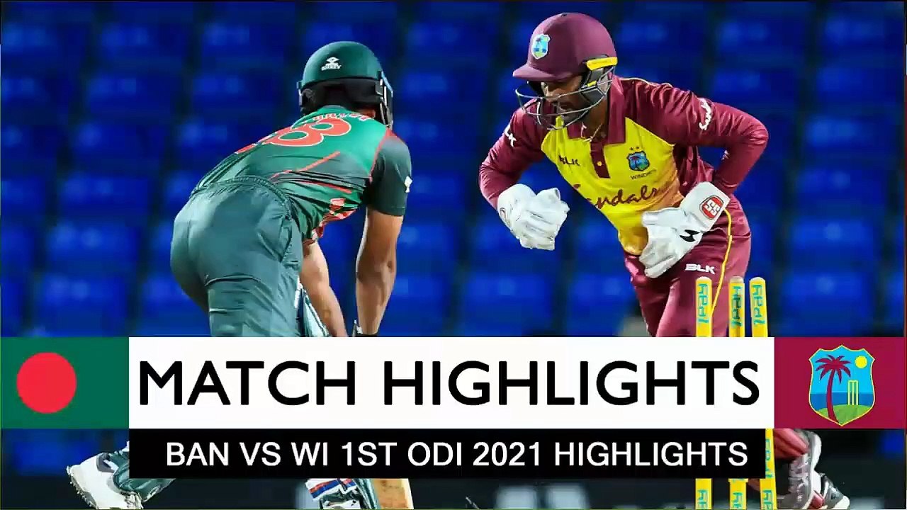 Bangladesh Vs West Indies 1st Odi 2021 Highlights II Ban vs wi 1st odi 2021 highlights cricket highlights 2
