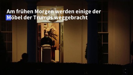 Trumps Möbel werden aus dem Weißen Haus gebracht