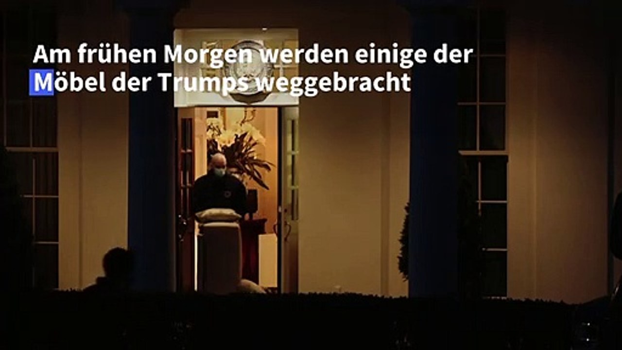 Trumps Möbel werden aus dem Weißen Haus gebracht