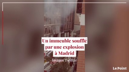 Un immeuble soufflé par une explosion à Madrid