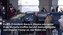 Obamas treffen zu Amtsübergabe im Kapitol ein