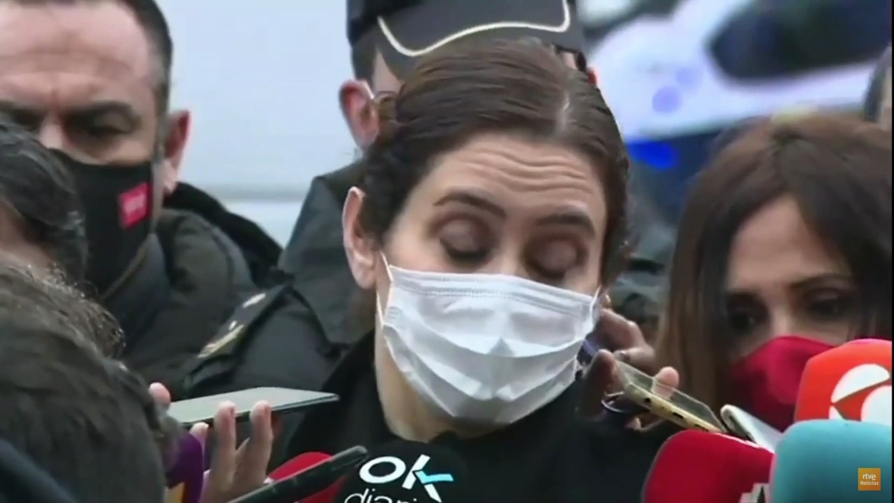Ayuso dice que gracias al hielo no hay niños heridos en la explosión de Madrid
