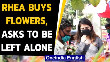 Rhea spotted in public, buying flowers ahead of Sushant birthday | Oneindia News
