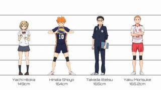 Haikyu!! | Characters Height Comparison ハイキュー!! | キャラクター身長比較