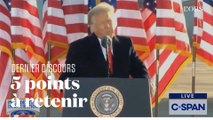 La dernière intervention de Donald Trump en tant que président des Etats-Unis en 5 points-clés