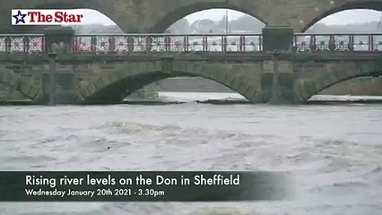 Rising river levels in Sheffield January 20th 2021 - 3.30pm