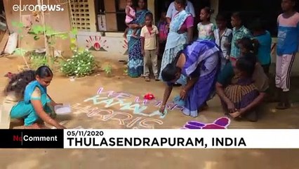 ABD'nin yeni Başkan Yardımcısı Harris'in atalarının Hindistan'daki köyünde kutlama