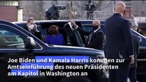 Biden und Harris treffen zur Amtseinführung am Kapitol ein