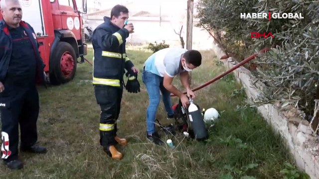 Evlerinin yanışını gözyaşlarıyla izlediler