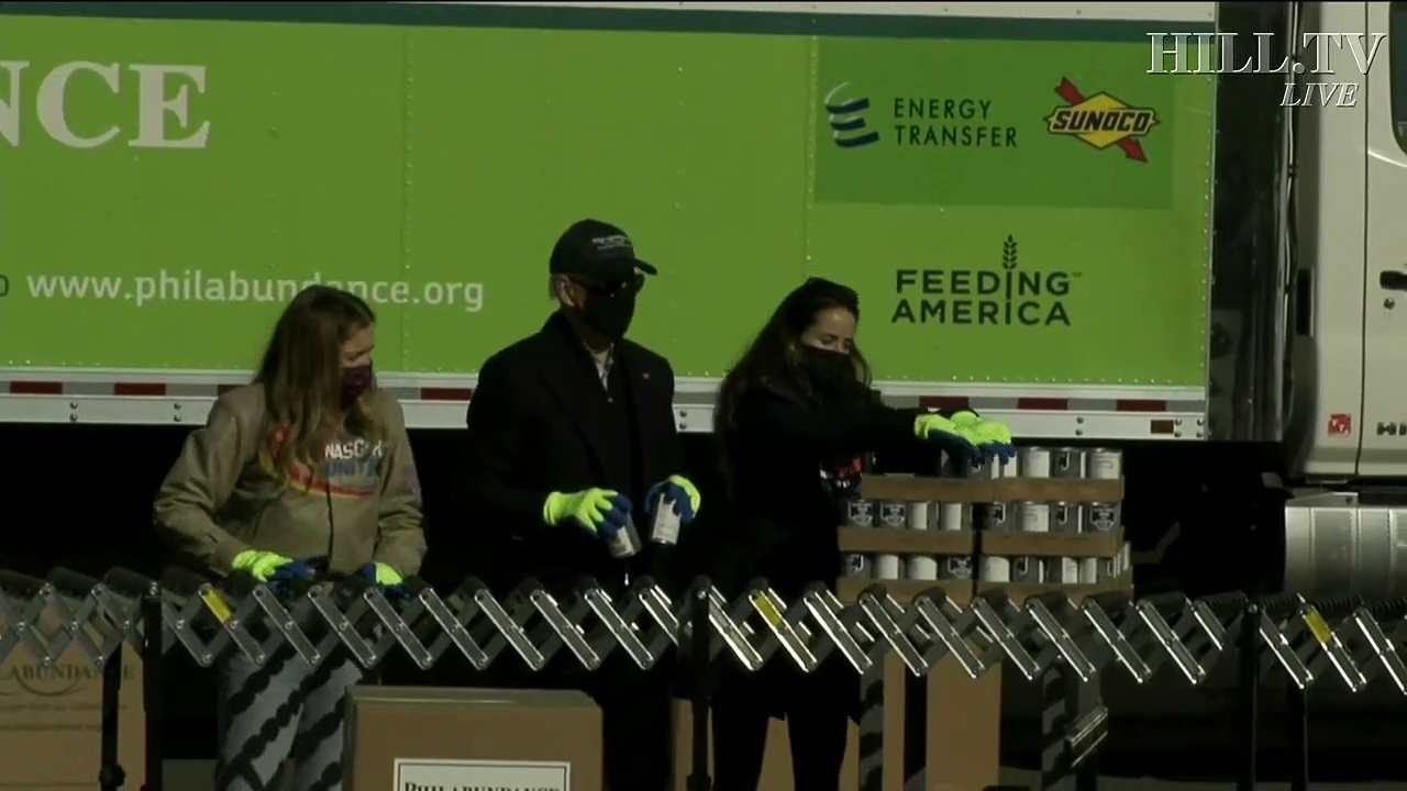 Joe Biden volunteers at Philadelphia Food Bank on Martin Luther King Jr. Day _ FULL EVENT
