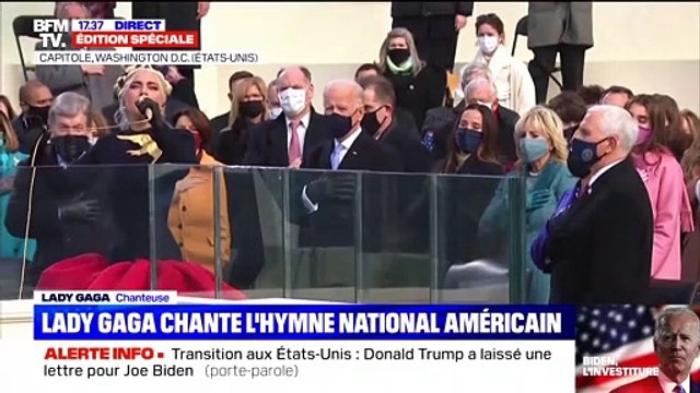 Investiture de Joe Biden : Lady Gaga chante l'hymne national américain