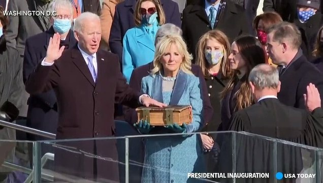 Regardez ce moment historique dans l'histoire des Etats-Unis quand Joe Biden est devenu le 46e Président... en l'absence de Donald Trump déjà parti en Floride