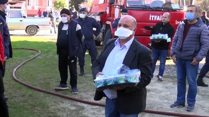 Yanan evlerini gözyaşları içinde izlediler