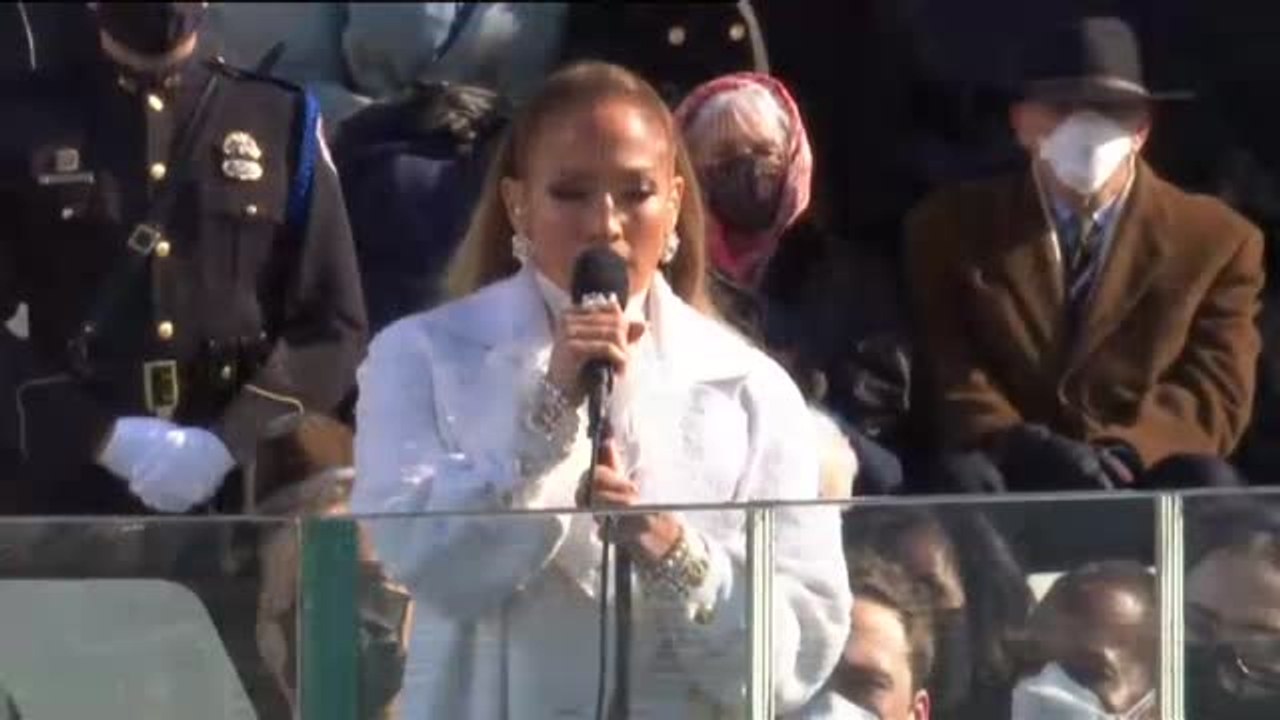 JLo deslumbra en la ceremonia de investidura de Joe Biden