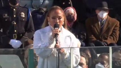 JLo deslumbra en la ceremonia de investidura de Joe Biden
