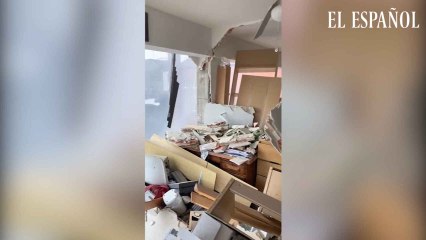 Imágenes desde dentro del edificio minutos después de la explosión