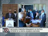 Instalada Comisión Permanente de Política Interior de la Asamblea Nacional