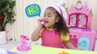 Suri & Annie Pretend Play Making Colorful Play Doh Noodles - Kids videos