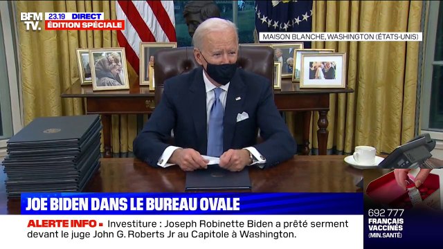 Joe Biden signe une série de décrets dont le retour des États-Unis dans l'accord de Paris sur le climat à partir d'aujourd'hui