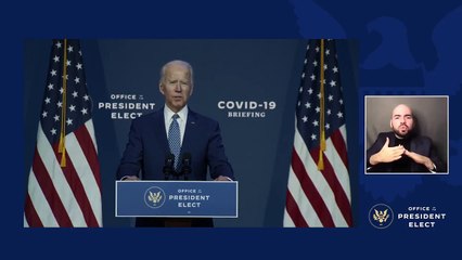 Télécharger la video: President-elect Joe Biden Delivers Remarks After COVID-19 Council Briefing from Wilmington, DE LIVE