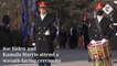 Joe Biden and Kamala Harris attend wreath-laying ceremony after inauguration