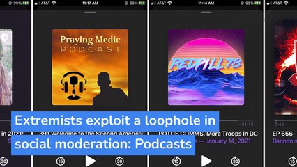 Extremists exploit a loophole in social moderation: Podcasts, and other top stories in technology from January 21, 2021.
