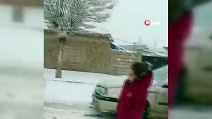 Iğdır'da kar yağışı beraberinde kaza getirdi