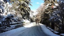 Türkiye’nin ilk milli parkında kar manzarası görsel şölen oluşturdu