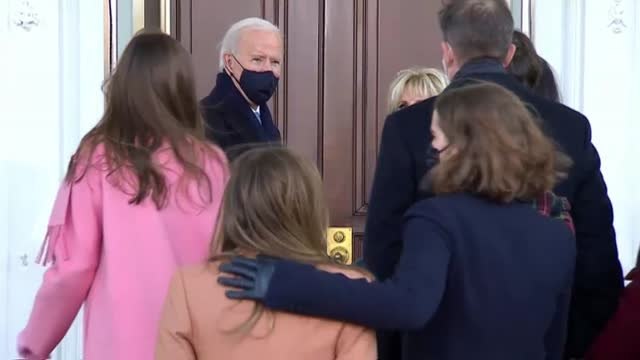 Primera noche de Biden en la Casa Blanca con protestas