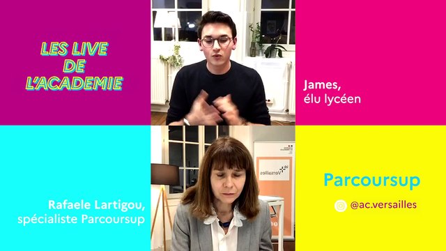 Le live de l'académie - parcoursup