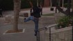 Guy Breaks Leg After Skating Down Sloped Handrail