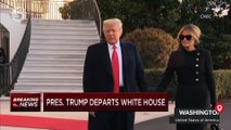 Donald Trump departs White House for the last time