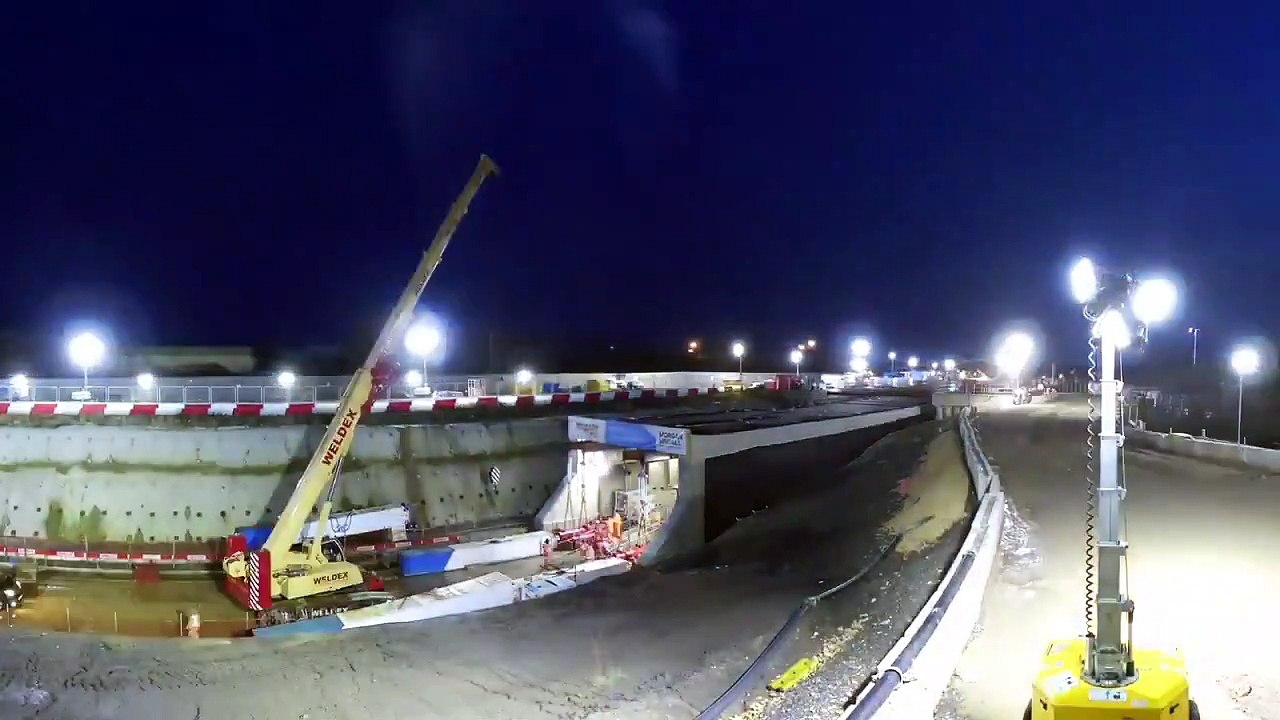 Timelapse of Werrington train works