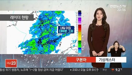 [날씨] 내일 아침까지 비…큰 추위 없지만 미세먼지