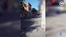 Vídeo mostra carro pegando fogo em São Pedro, Vitória