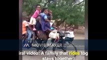 Viral video_ A family that rides together, stays together!
