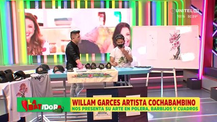 Artista reflejó su arte de pintado en acuarela en barbijos
