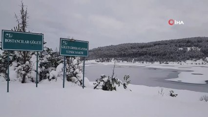 Hava sıcaklıkları düştü, göletler dondu